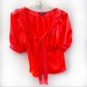 Nanette Lenore Button Up Tie Top sz 2